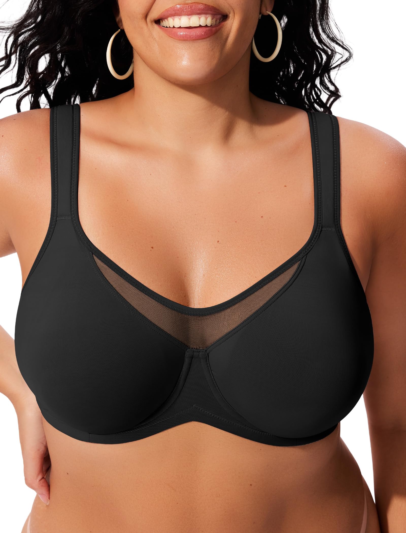 Minimizer Bras for Women Full Coverage Unlined Plus Size Supportive Underwire Bras for Everyday